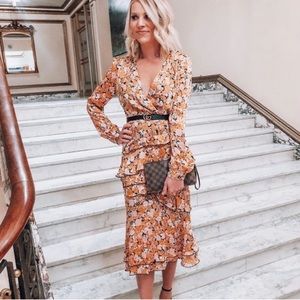 NWT WAYF Floral MIdi Dress